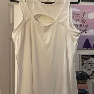 Torrid White Ribbed Tank Top